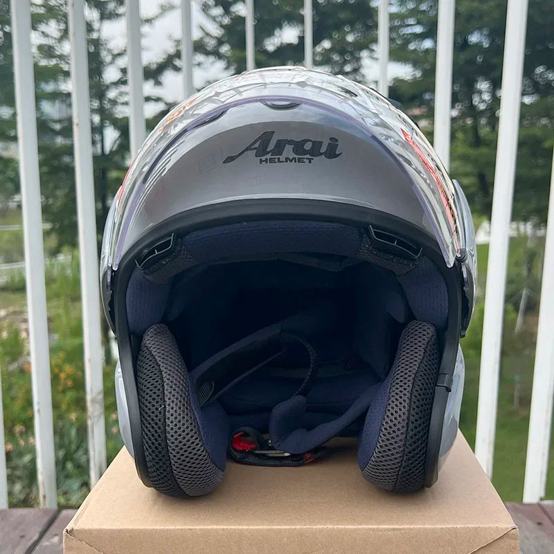 Casque Gris avec visière Iridium Grise VZ-Ram AraiForge®