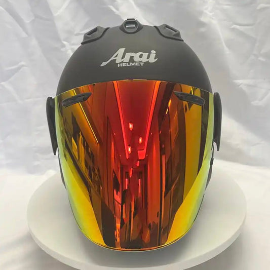Casque Noir matt avec visière Iridium Orange VZ-Ram AraiForge®